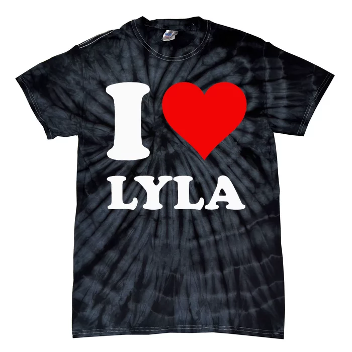 Red Heart I Love Lyla Tie-Dye T-Shirt