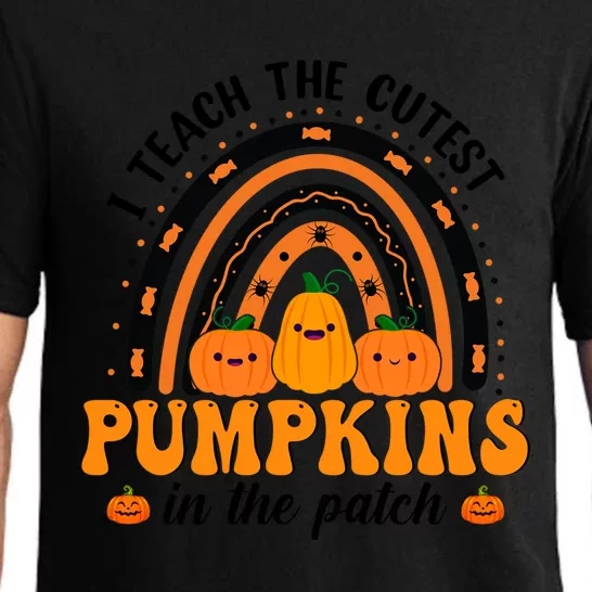 Rainbow Halloween I Teach The Cutest Pumpkins In The Patch Gift Pajama Set