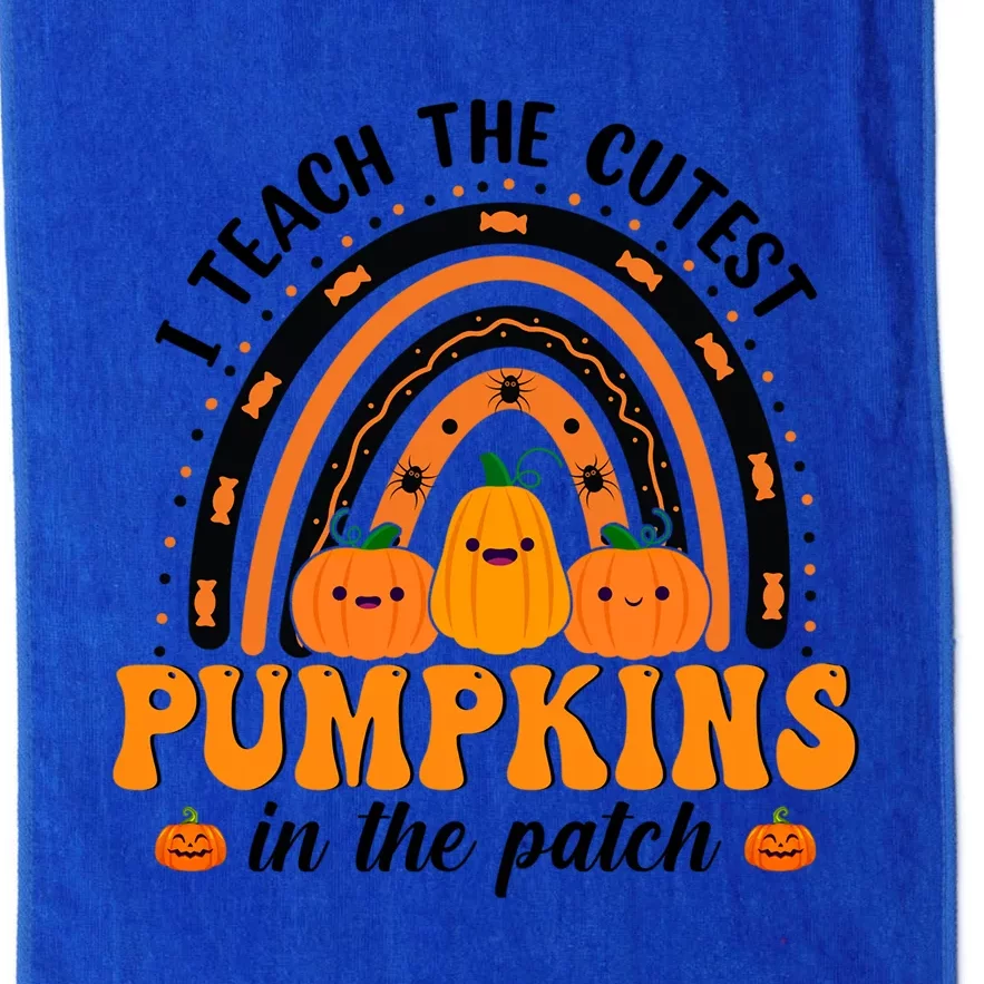 Rainbow Halloween I Teach The Cutest Pumpkins In The Patch Gift Platinum Collection Golf Towel