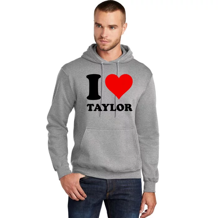 Red Heart I Love Taylor Tall Hoodie