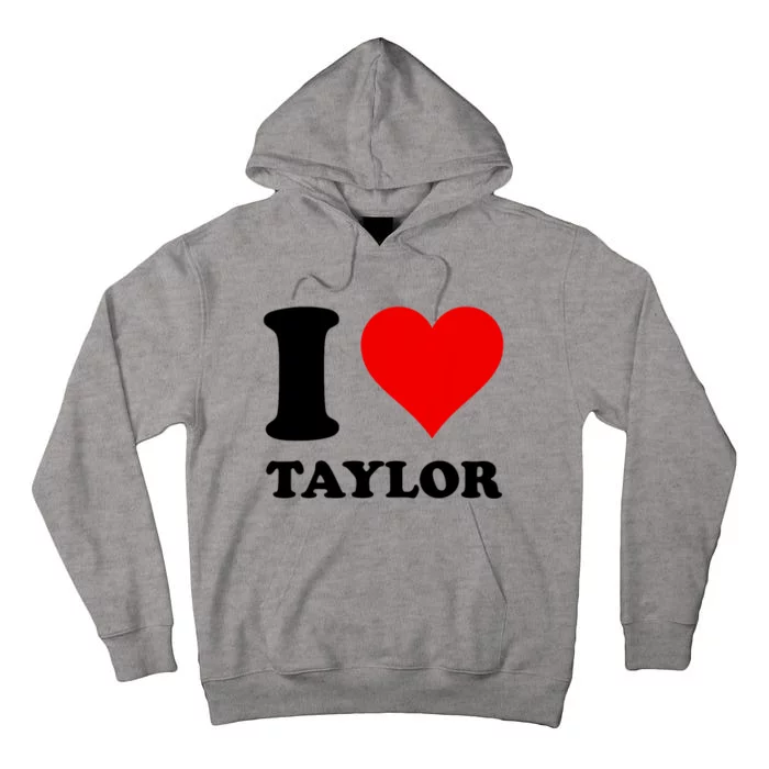 Red Heart I Love Taylor Tall Hoodie