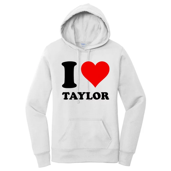 Red Heart I Love Taylor Women's Pullover Hoodie