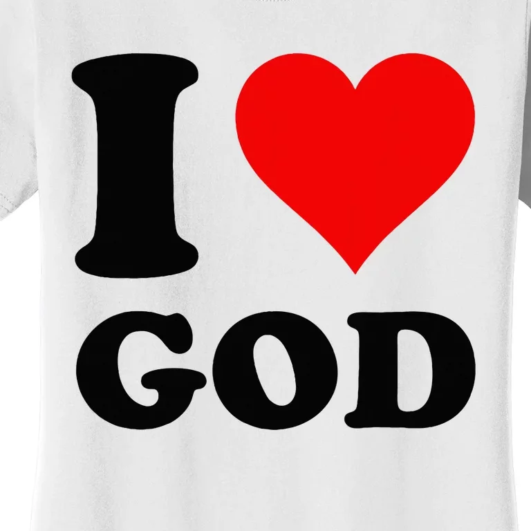 Red Heart I Love God Women's T-Shirt