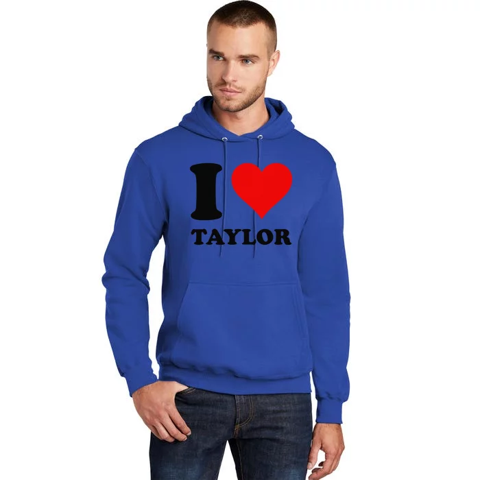 Red Heart I Love Taylor Tall Hoodie