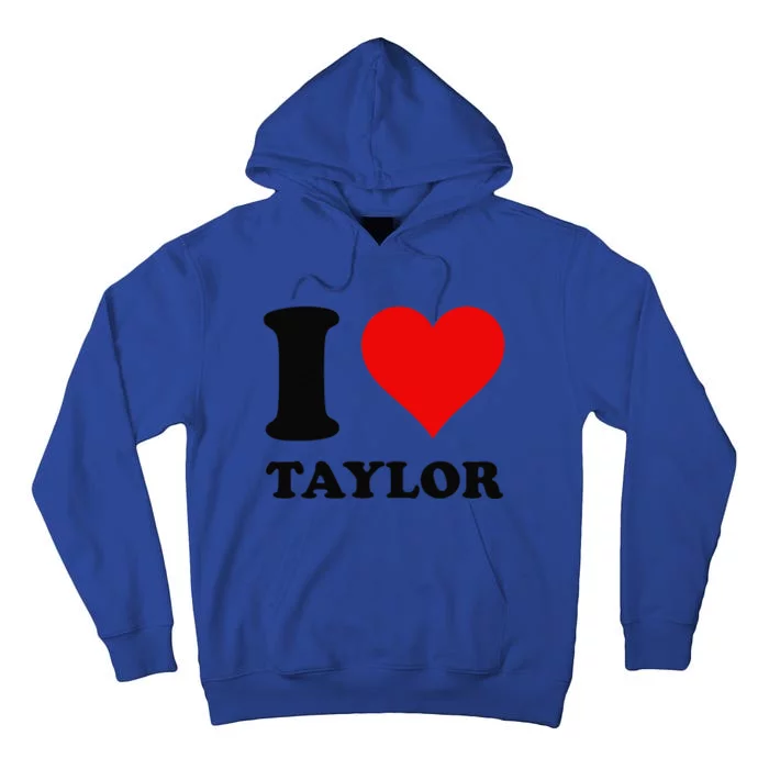 Red Heart I Love Taylor Tall Hoodie