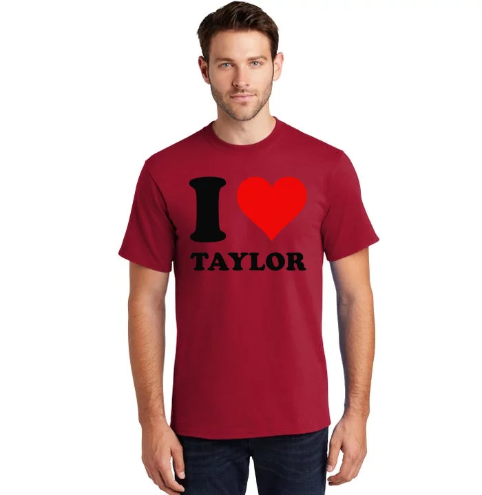 Red Heart I Love Taylor Tall T-Shirt