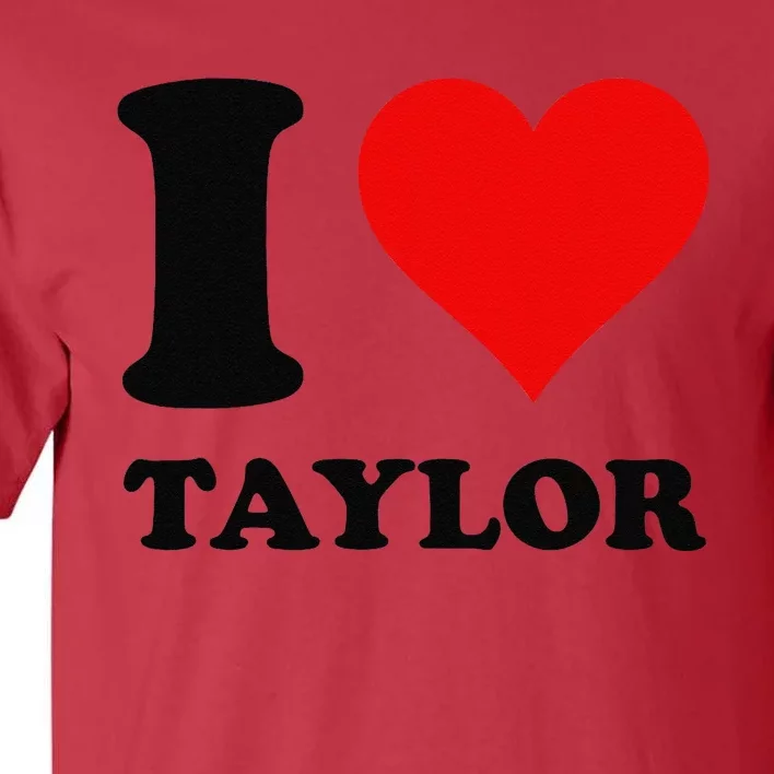 Red Heart I Love Taylor Tall T-Shirt