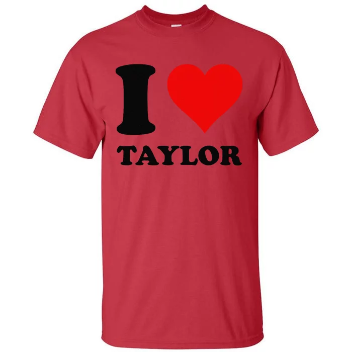 Red Heart I Love Taylor Tall T-Shirt