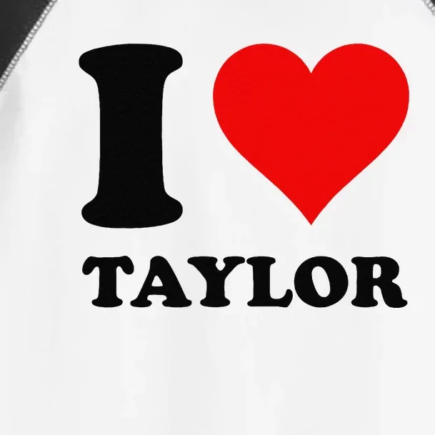 Red Heart I Love Taylor Toddler Fine Jersey T-Shirt