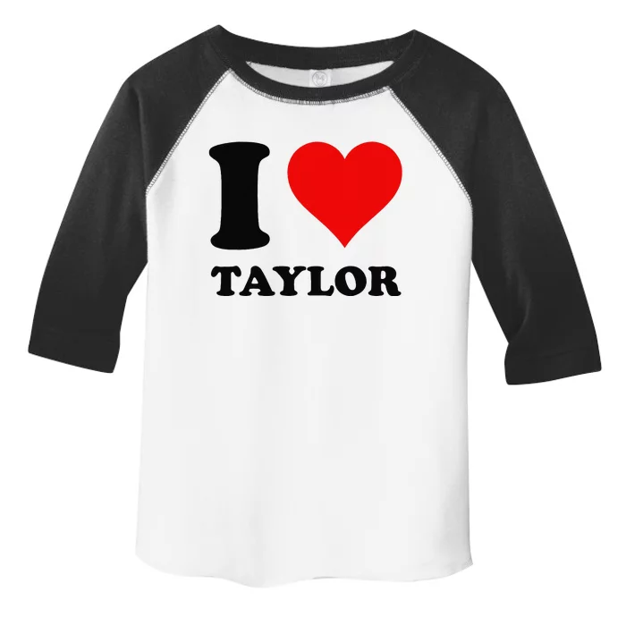 Red Heart I Love Taylor Toddler Fine Jersey T-Shirt