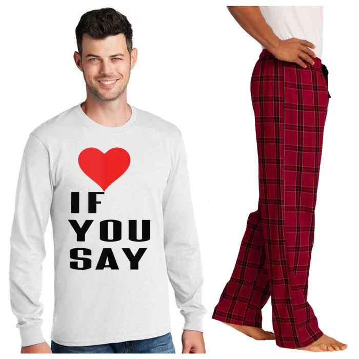 Red Heart If You Say Long Sleeve Pajama Set