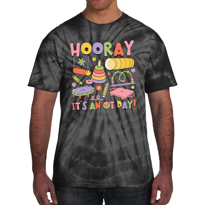 Retro Hooray It’s An OT Day Occupational Therapy Pediatric Tie-Dye T-Shirt