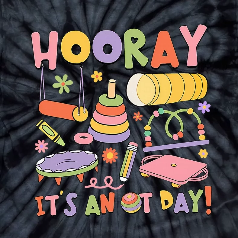 Retro Hooray It’s An OT Day Occupational Therapy Pediatric Tie-Dye T-Shirt