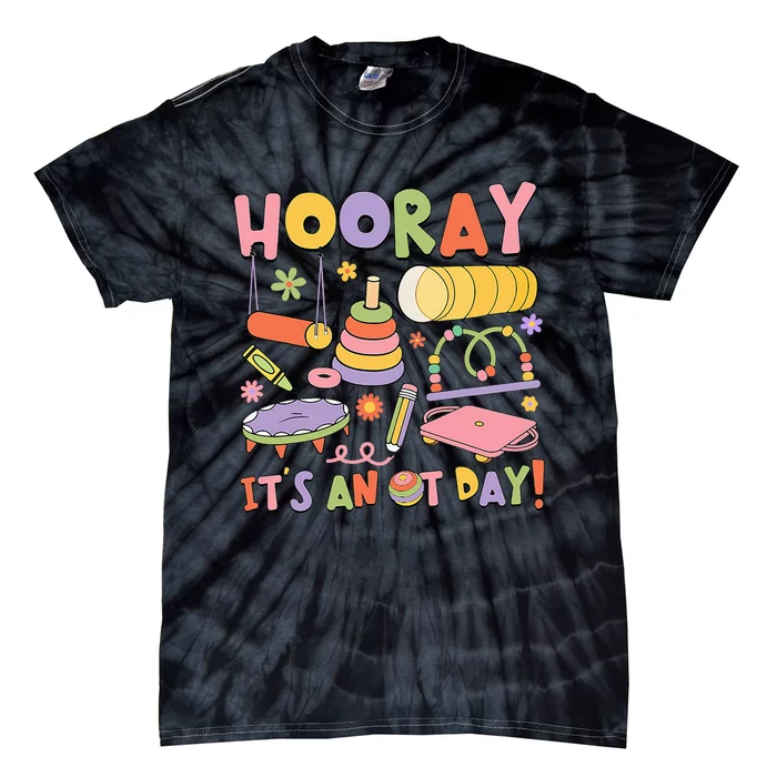 Retro Hooray It’s An OT Day Occupational Therapy Pediatric Tie-Dye T-Shirt