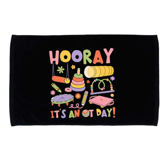 Retro Hooray It’s An OT Day Occupational Therapy Pediatric Microfiber Hand Towel