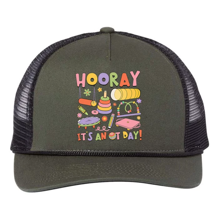 Retro Hooray It’s An OT Day Occupational Therapy Pediatric Retro Rope Trucker Hat Cap