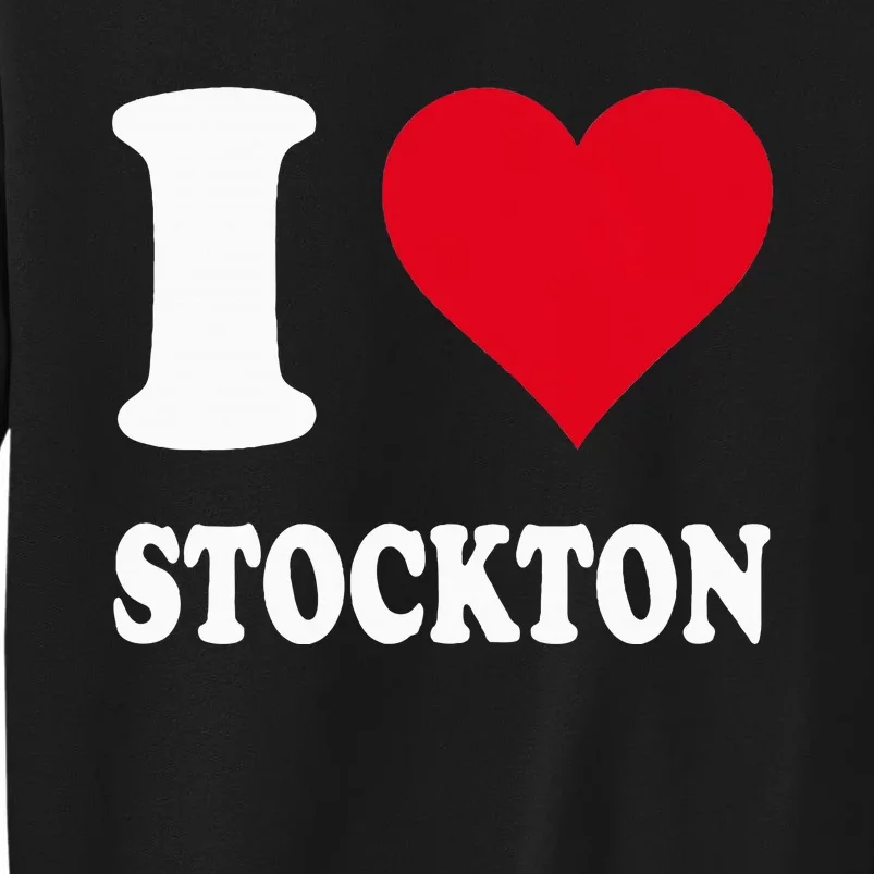 Red Heart I Love Stockton Tall Sweatshirt