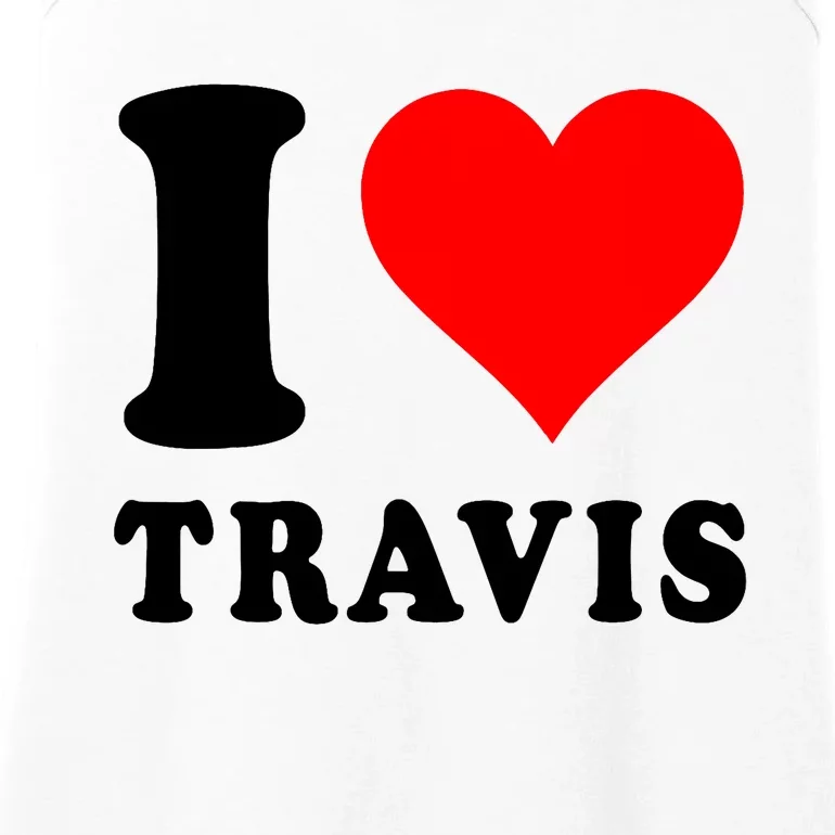 Red Heart I Love Travis Ladies Essential Tank