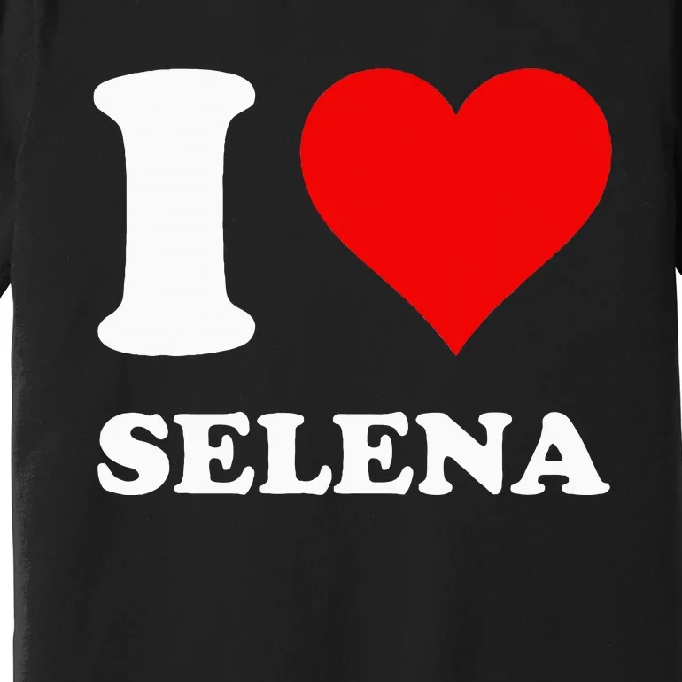 Red Heart I Love Selena Premium T-Shirt