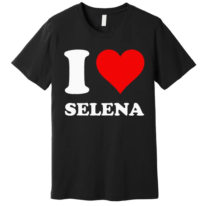 Red Heart I Love Selena Premium T-Shirt