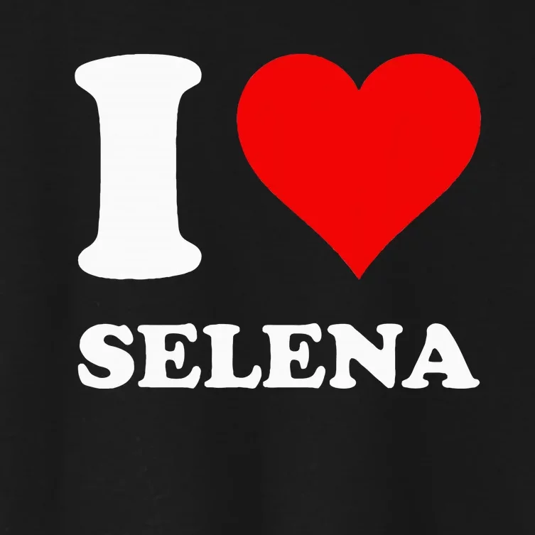 Red Heart I Love Selena Women's Crop Top Tee