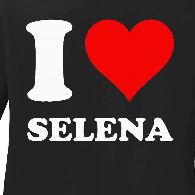 Red Heart I Love Selena Ladies Long Sleeve Shirt