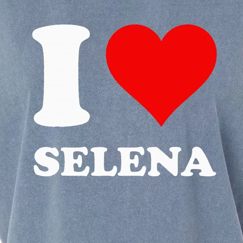 Red Heart I Love Selena Garment-Dyed Women's Muscle Tee