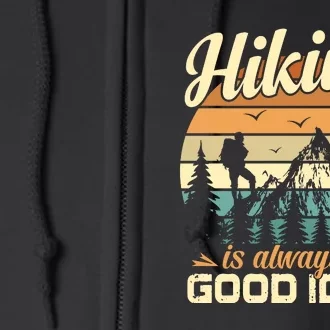 Retro Hiking Is Always Good Idea Mountain Gift Full Zip Hoodie