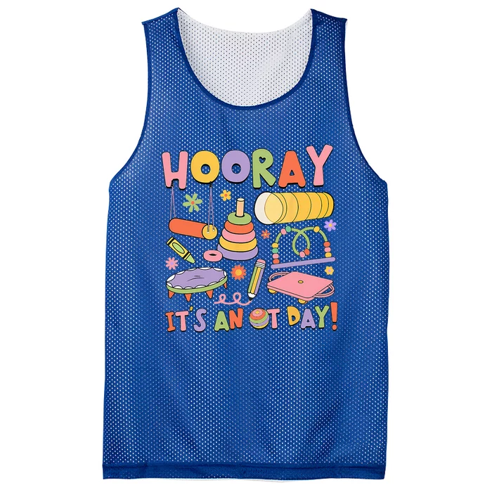 Retro Hooray It’s An OT Day Occupational Therapy Pediatric Mesh Reversible Basketball Jersey Tank