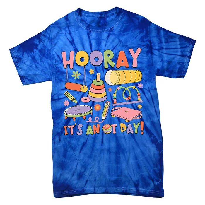 Retro Hooray It’s An OT Day Occupational Therapy Pediatric Tie-Dye T-Shirt