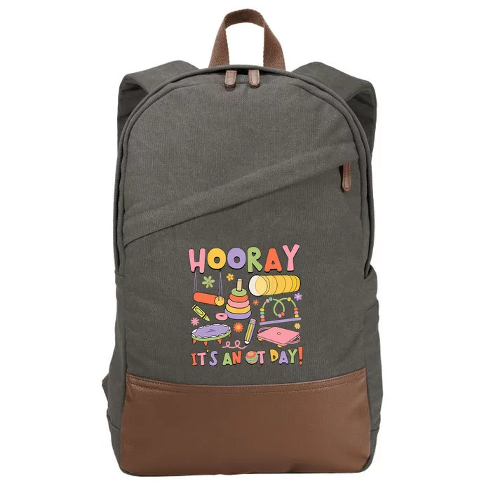 Retro Hooray It’s An OT Day Occupational Therapy Pediatric Cotton Canvas Backpack