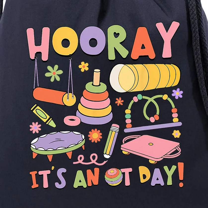 Retro Hooray It’s An OT Day Occupational Therapy Pediatric Drawstring Bag