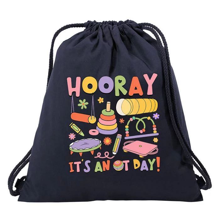 Retro Hooray It’s An OT Day Occupational Therapy Pediatric Drawstring Bag