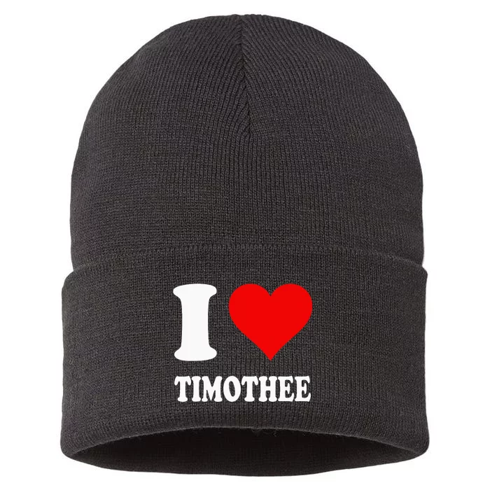 Red Heart I Love Timothee Sustainable Knit Beanie