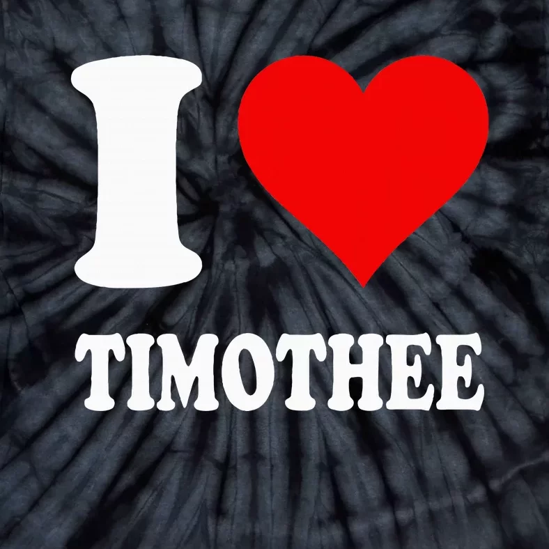 Red Heart I Love Timothee Tie-Dye T-Shirt