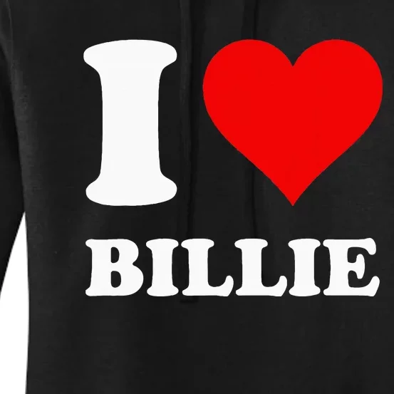 Red Heart I Love Billie Women's Pullover Hoodie