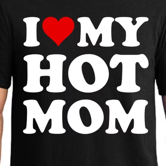 Red Heart I Love My Hot Mom Gift Pajama Set