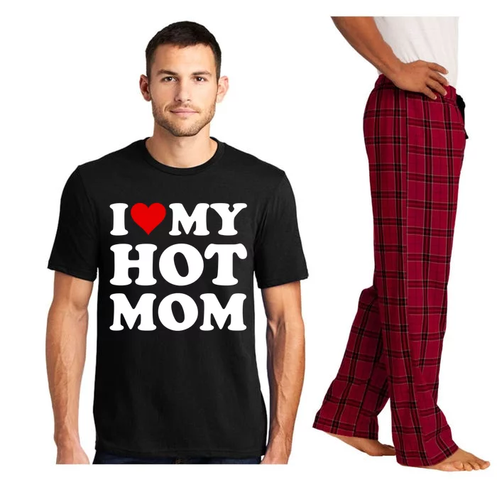 Red Heart I Love My Hot Mom Gift Pajama Set