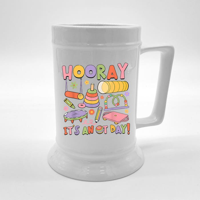 Retro Hooray It’s An OT Day Occupational Therapy Pediatric Front & Back Beer Stein