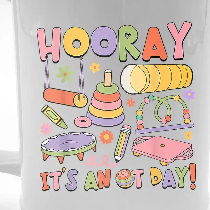 Retro Hooray It’s An OT Day Occupational Therapy Pediatric Front & Back Beer Stein