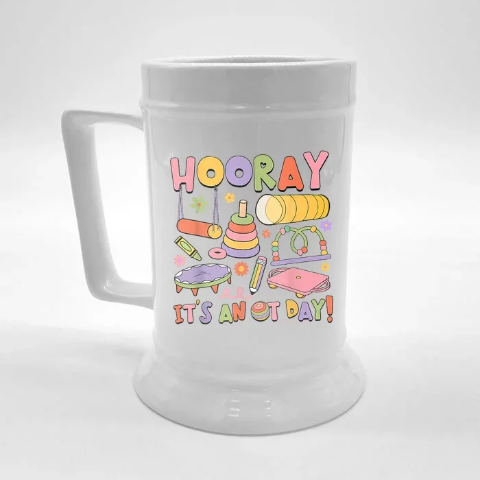 Retro Hooray It’s An OT Day Occupational Therapy Pediatric Front & Back Beer Stein