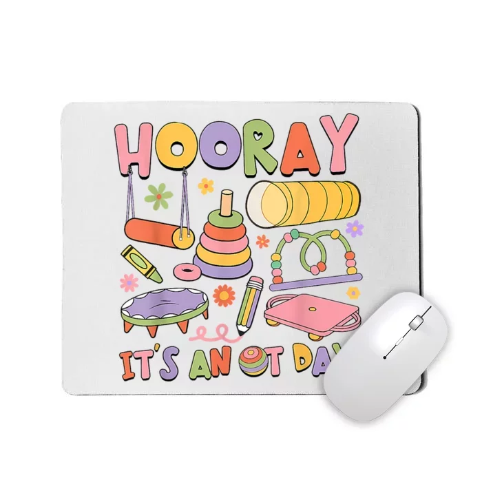 Retro Hooray It’s An OT Day Occupational Therapy Pediatric Mousepad