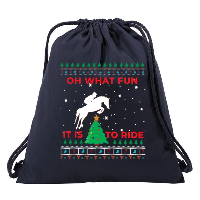 Riding Hunter Jumper Horse Drawstring Bag