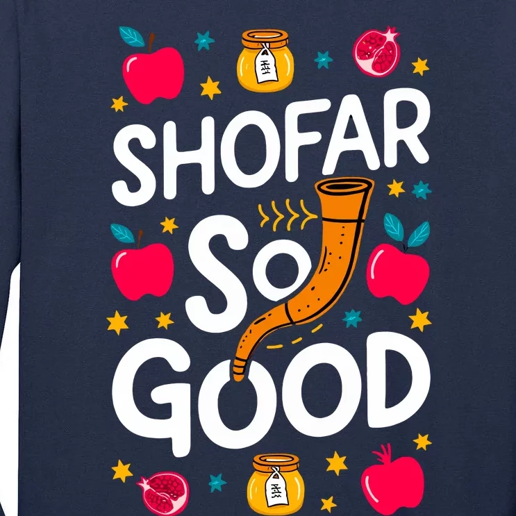 Rosh Hashanah Jewish New Year Shana Tova Apple Honey Shofar Tall Long Sleeve T-Shirt