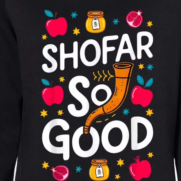 Rosh Hashanah Jewish New Year Shana Tova Apple Honey Shofar Womens California Wash Sweatshirt