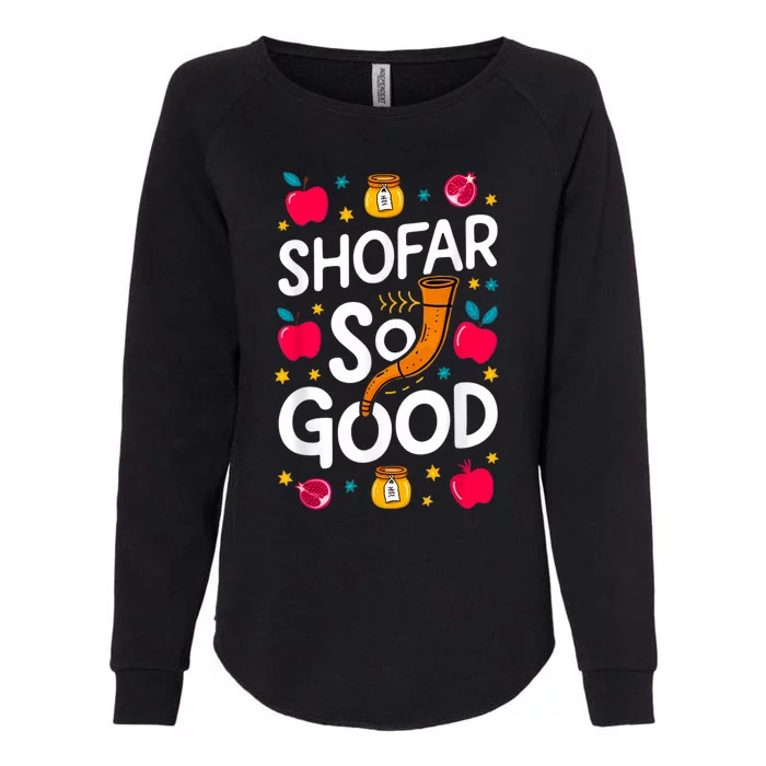 Rosh Hashanah Jewish New Year Shana Tova Apple Honey Shofar Womens California Wash Sweatshirt