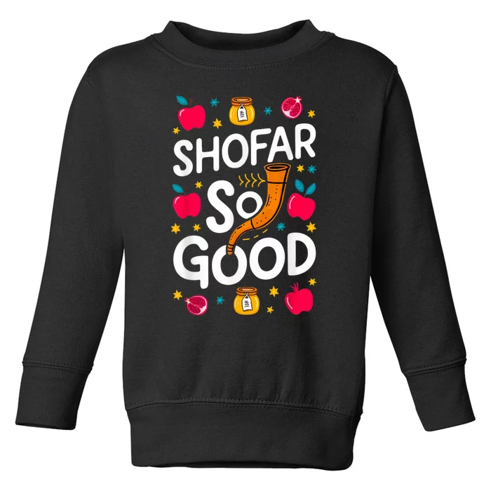 Rosh Hashanah Jewish New Year Shana Tova Apple Honey Shofar Toddler Sweatshirt