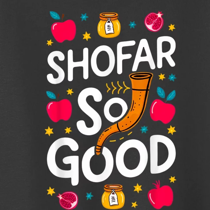 Rosh Hashanah Jewish New Year Shana Tova Apple Honey Shofar Toddler T-Shirt