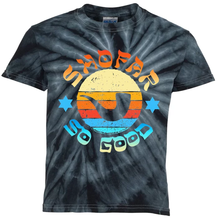 Rosh Hashanah Jewish New Year Shofar So Good Shana Tova! Kids Tie-Dye T-Shirt