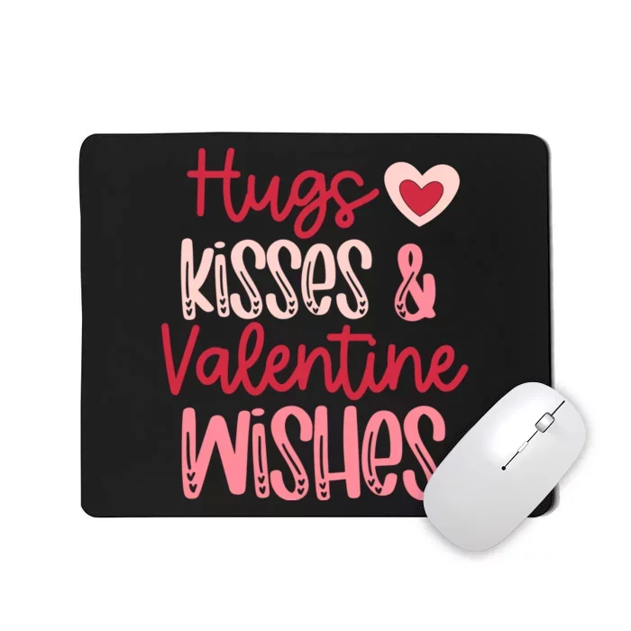 Romantic Hugs Kisses And Valentine Wishes Love Apparel Mousepad